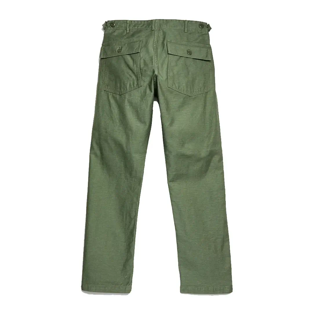 OrSlow Slim Fatigue Pants in Army Back