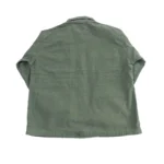 03-8345-77s - 4-Pocket Fatigue Shirt Reverse Sateen - Dark Olive Stone Back