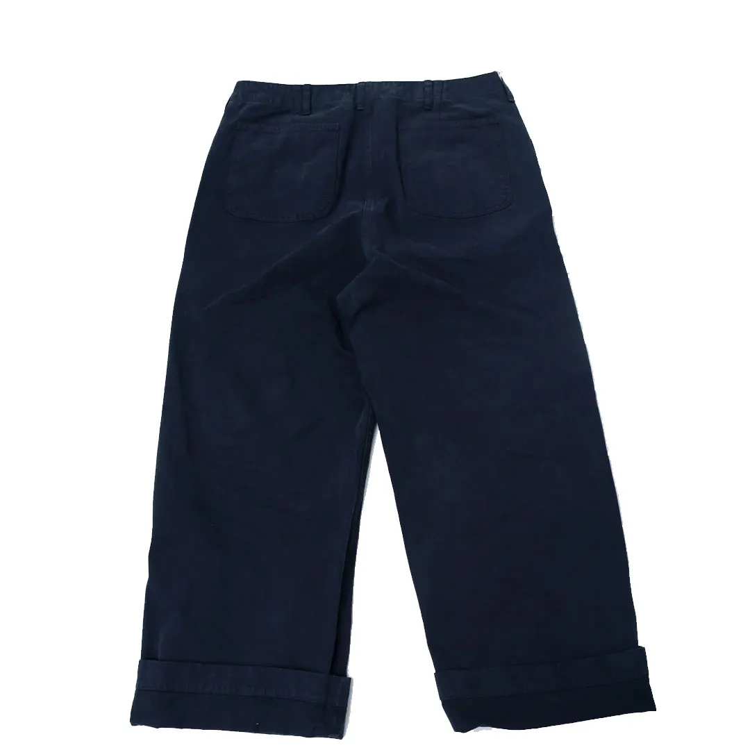 USMC Herringbone Wide Fit Utility Trousers - Black Back