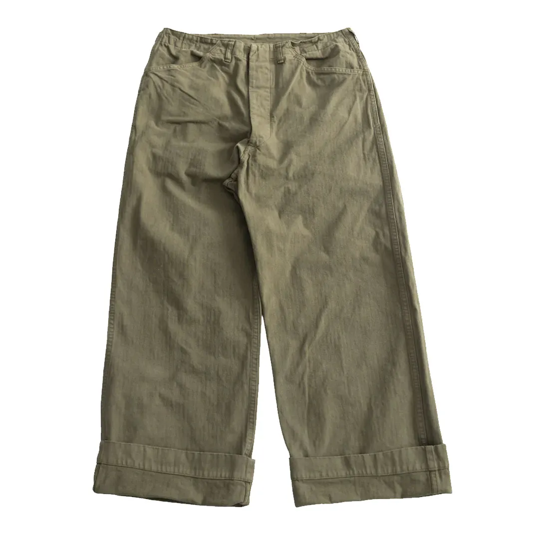 orSlow’s USMC Herringbone Wide Fit Utility Trousers Front