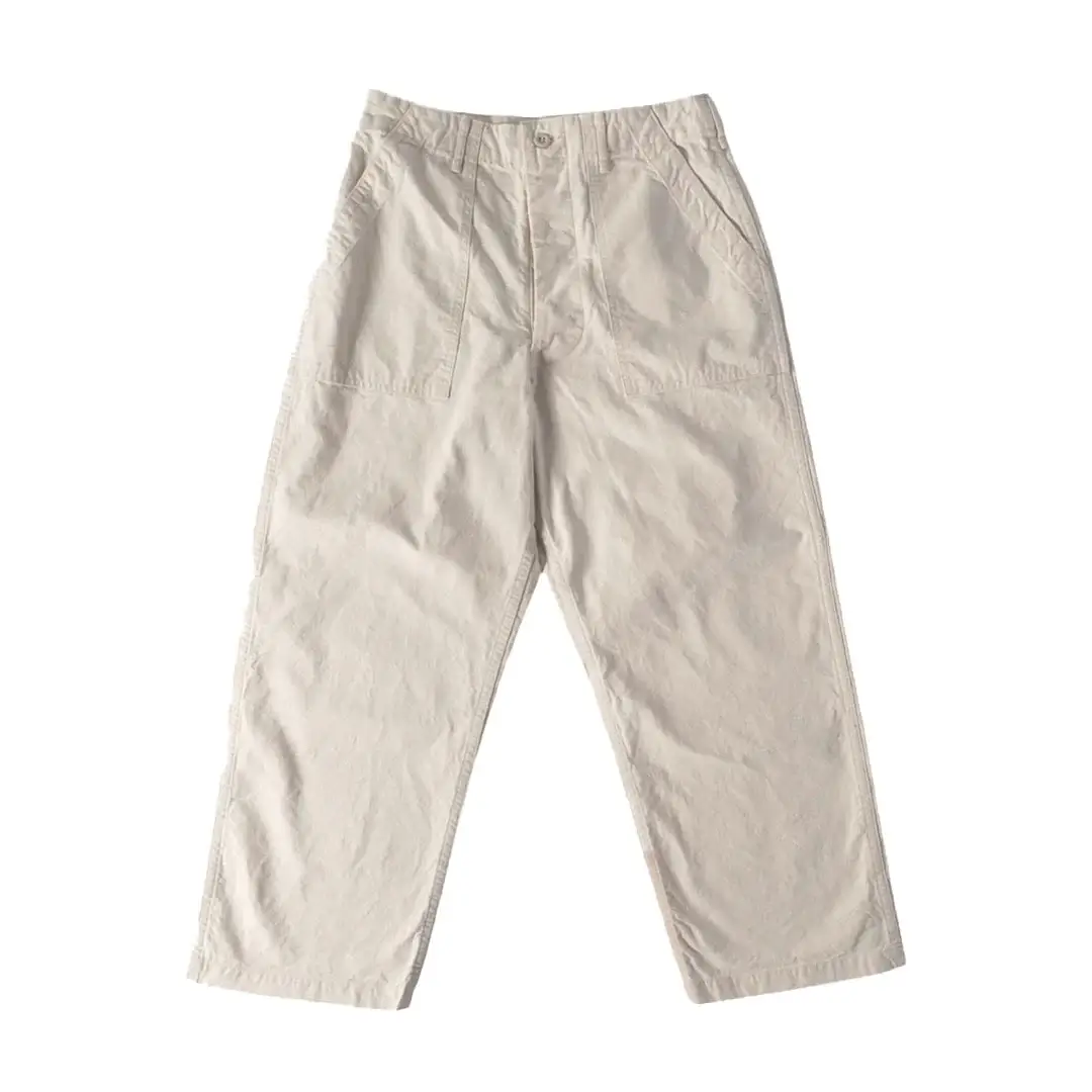 Orslow Summer Fatigue Pants Ecru Front Orslow Summer Fatigue Pants Ecru Front