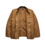 orSlow Relaxed Fit Canvas Coverall in Brown Front Opened