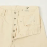 orSlow Grandad's Cinch Back Regular Straight Jean - Ecru Front Open