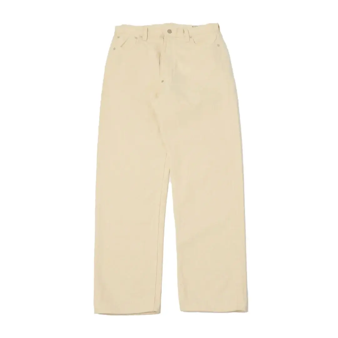 orSlow Grandad's Cinch Back Regular Straight Jean - Ecru Front
