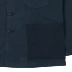 orSlow Herringbone Twill Contrast Pocket Overshirt - Navy Front 2