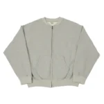 orSlow Zip Through Heavyweight Sweatshirt - Heather Grey Front